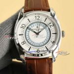 Replica GR Factory Vacheron Constantin Quai De L'ile Date White Dial Brown Strap 4500S Watch